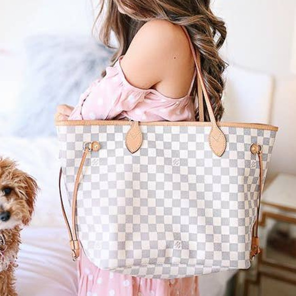 💎✨Authentic✨💎 LOUIS VUITTION Damier Azur Neverfull MM